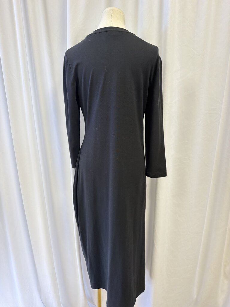 Theory Black 3/4 Sleeve T-Shirt Dress
