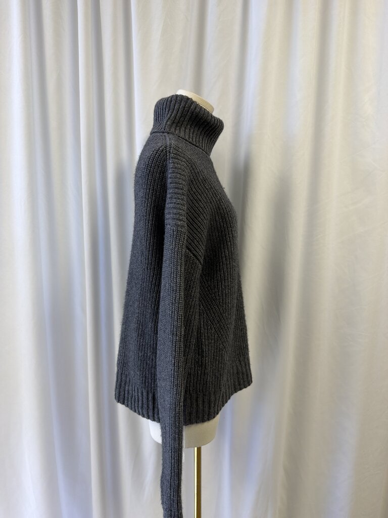 Veronica Beard Charcoal Cashmere Blend Turtleneck Sweater NWT