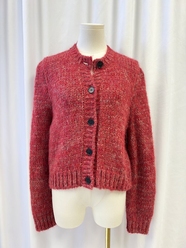 Frame Red Alpaca Cardigan