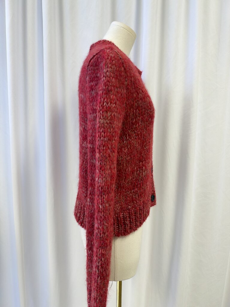Frame Red Alpaca Cardigan