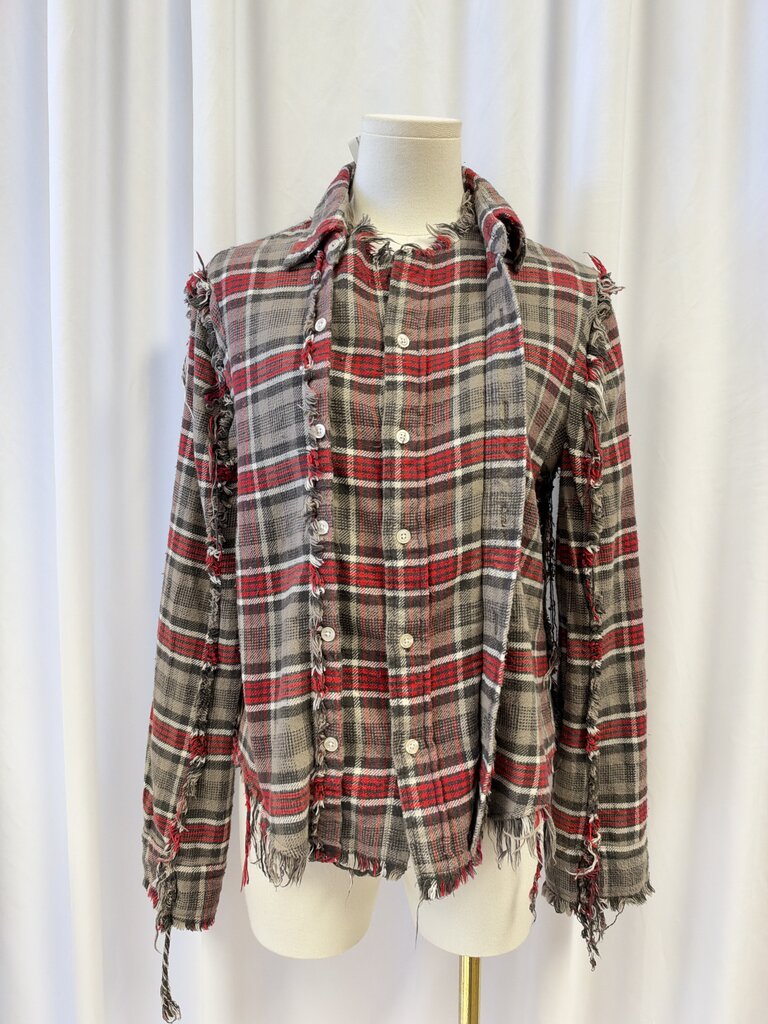 R13 Brown Flannel Button Up