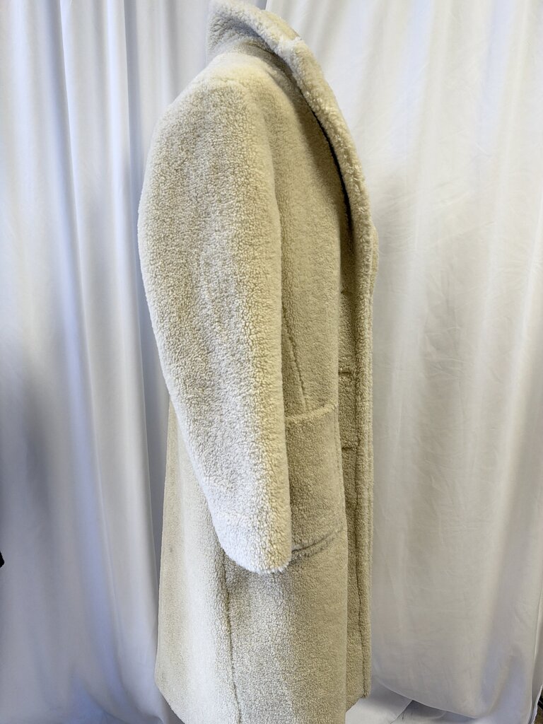 Tory Burch Bone Long Teddy Coat