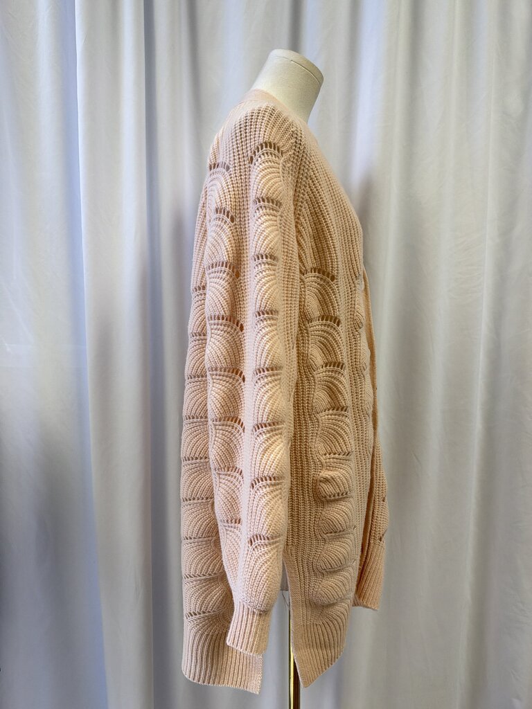 Elie Tahari Eyelet V-Neck Cardigan