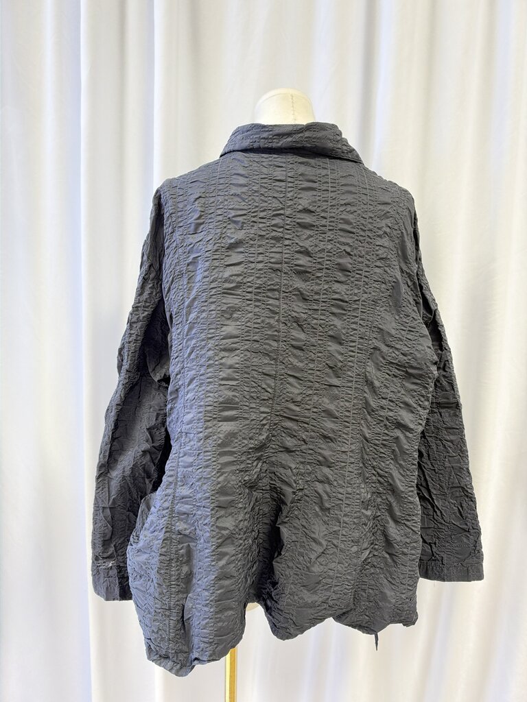 Dress to Kill Black Assymetrical Crinkle Top
