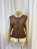 Veronica Beard Wool Blend Turtleneck Puffer Jacket