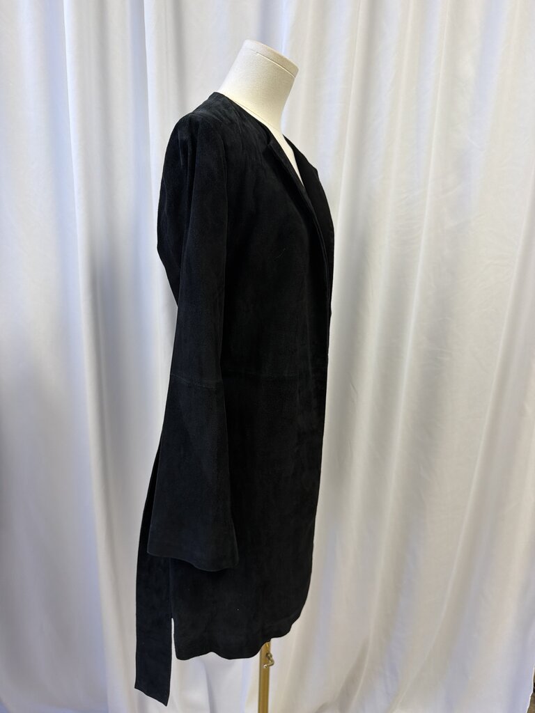 R/R Studio Suede Leather Belted Jacket