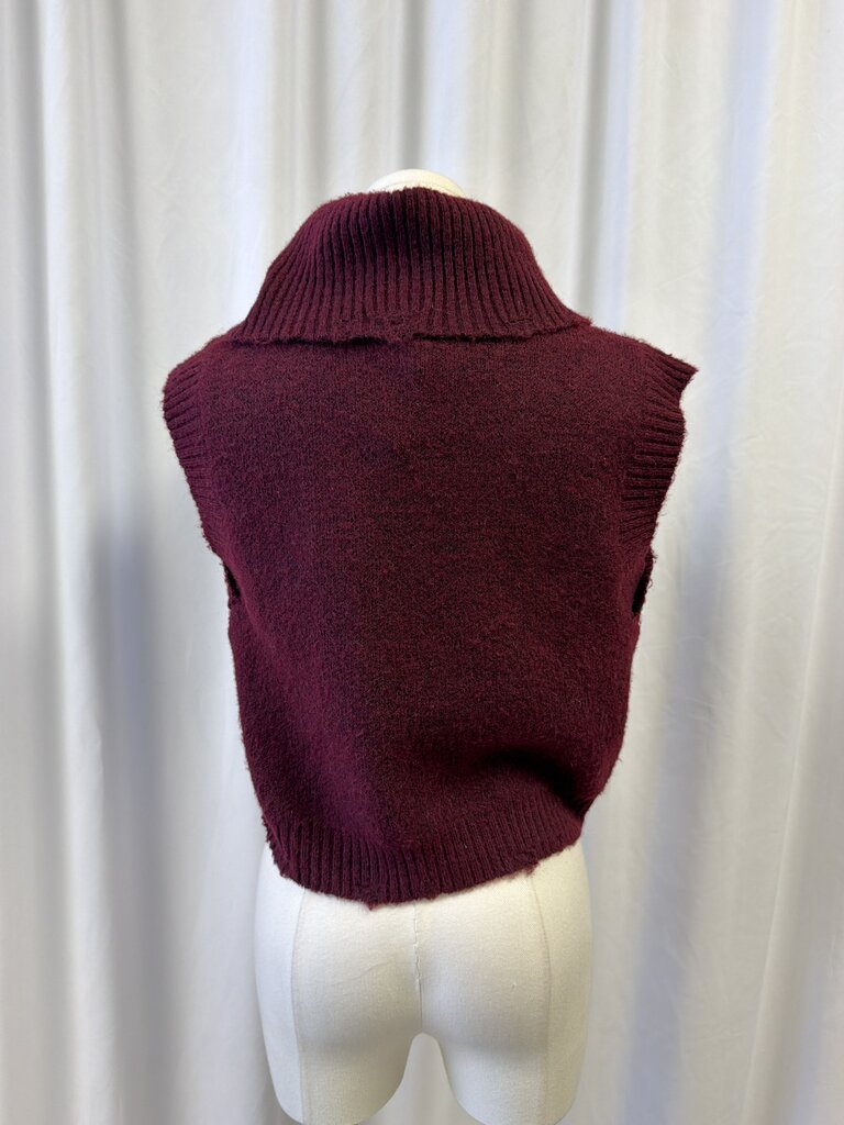 Kerisma Distressed Recycled Polyester/Wool Turtleneck Vest