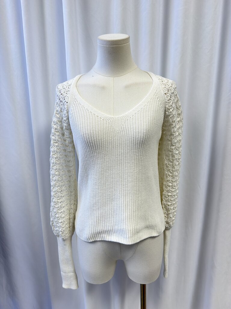 525 Crochet Sleeve Sweater