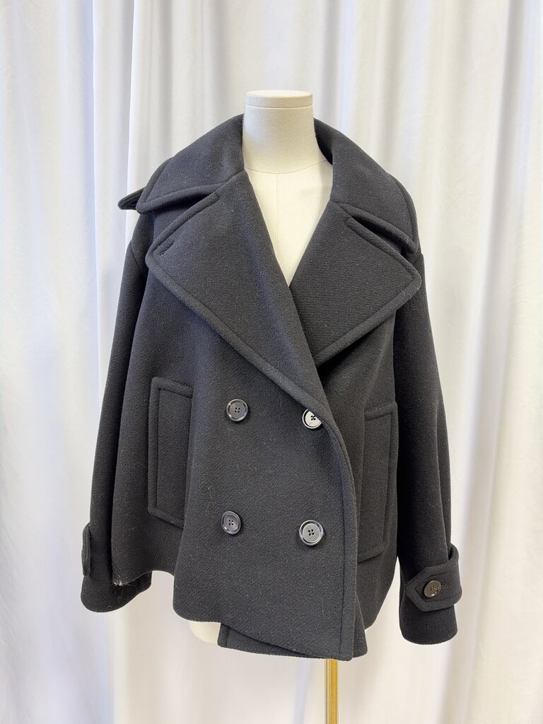 Chloe 2026 Black Wool Double Breasted Coat ($2,890 in store)