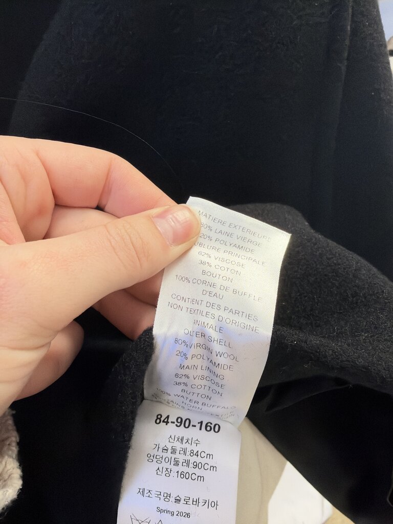 Chloe 2026 Black Wool Double Breasted Coat ($2,890 in store)