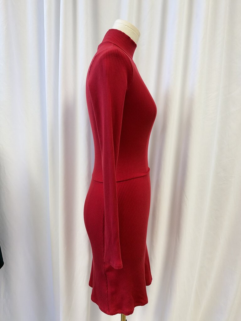 Reformation Ribbed Turtleneck Mini Dress