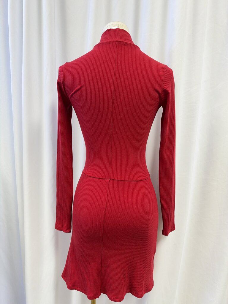 Reformation Ribbed Turtleneck Mini Dress