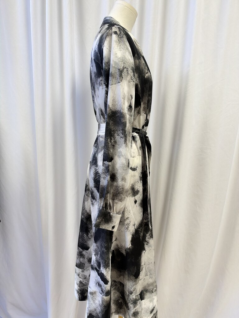 Donna Karan Watercolor Wrap Dress w/ Belt