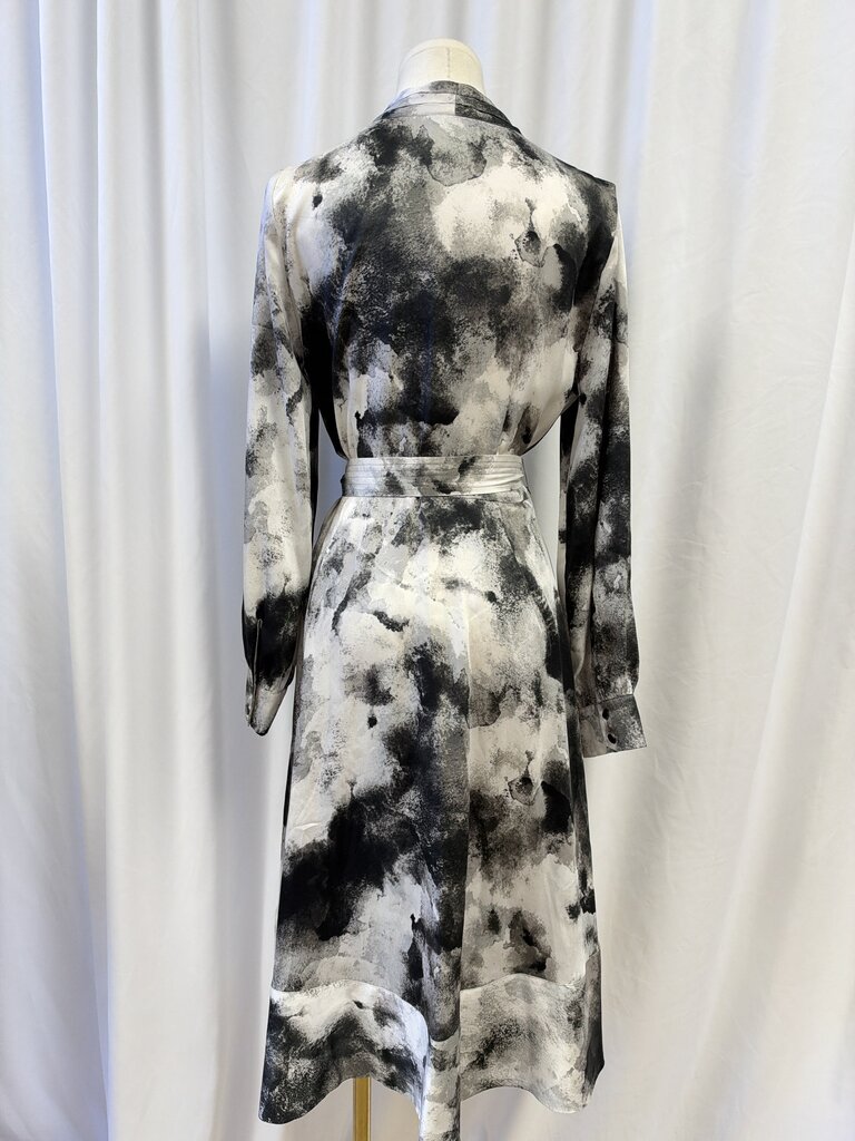 Donna Karan Watercolor Wrap Dress w/ Belt