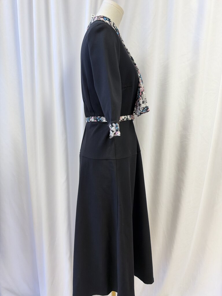 Erdem Floral Trim Belted Maxi Dress