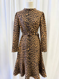 Miri Animal Print Belted Midi Dress