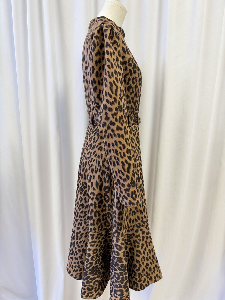 Miri Animal Print Belted Midi Dress