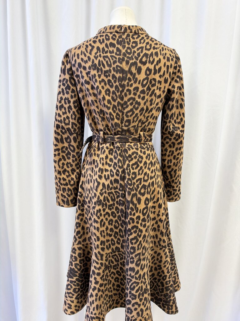 Miri Animal Print Belted Midi Dress