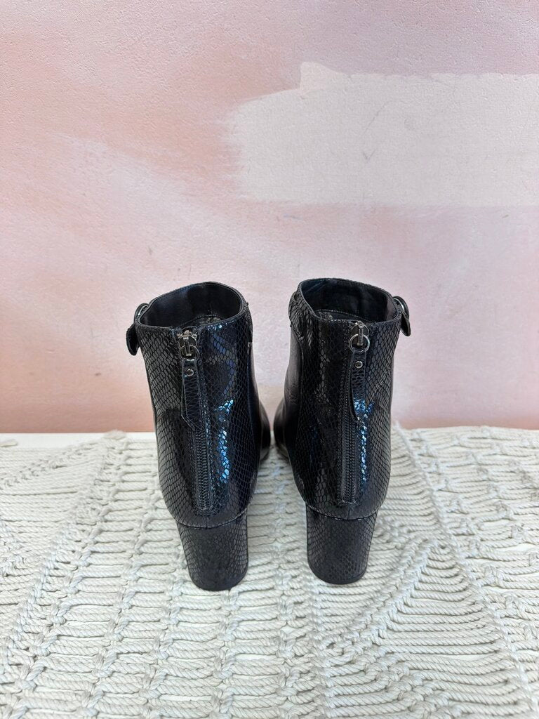 Aquatalia Leather Bootie w/ Buckle