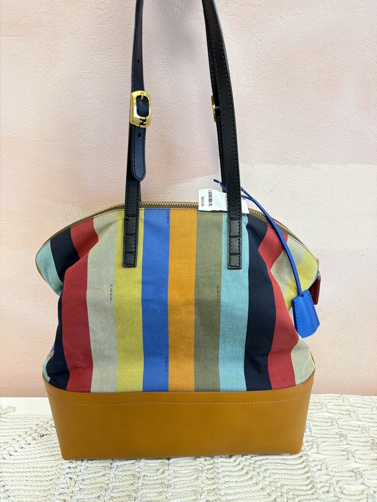 Fendi Multicolor Striped Tote (As Is)