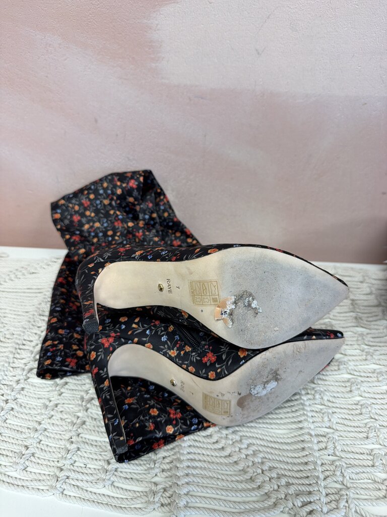 Raye Thigh High Floral Fitted Boot w/ Box & Dustbag