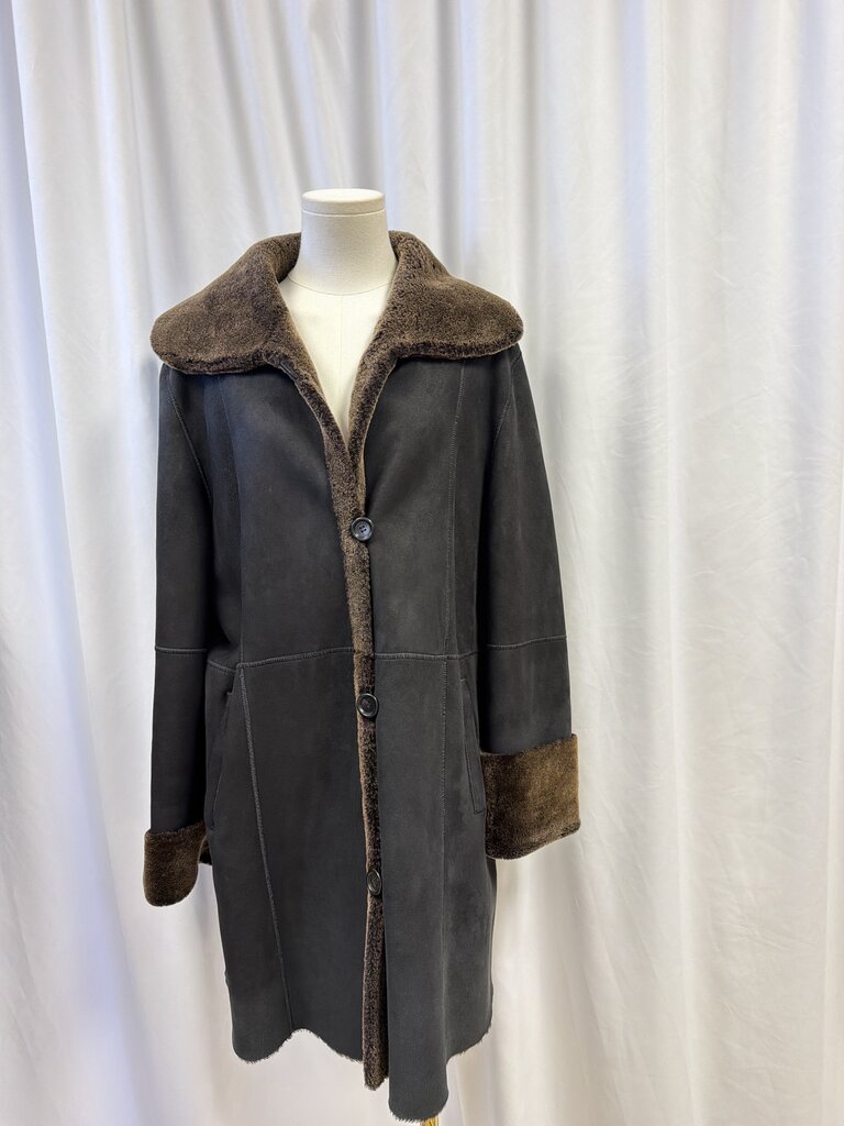 Burberry Shearling Suede Coat