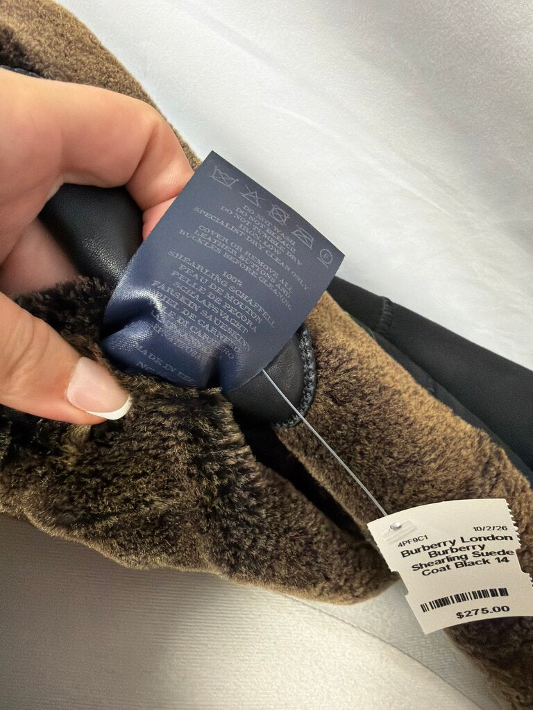 Burberry Shearling Suede Coat