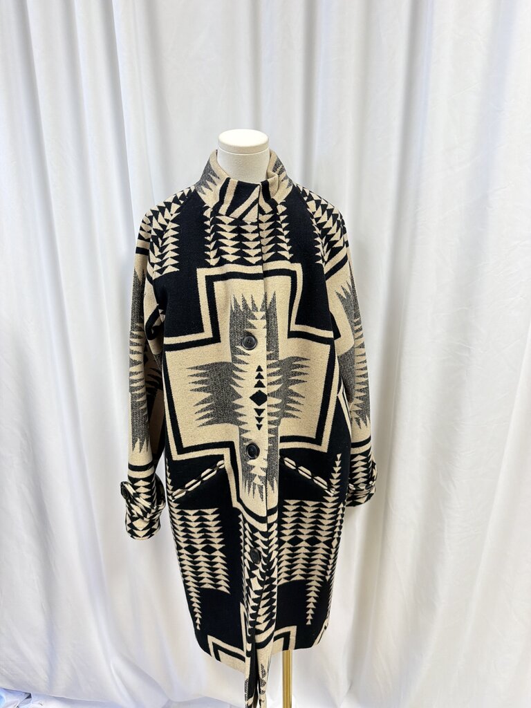 Pendleton Virgin Wool/Cotton Blend Patterned Coat