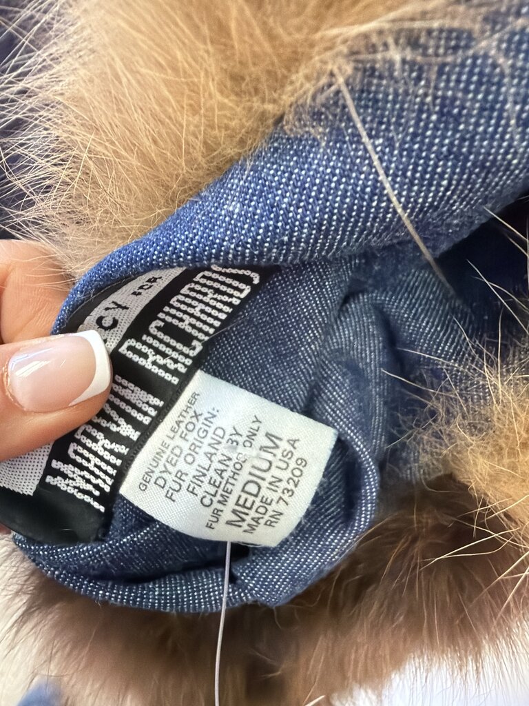 Patchwork Fox Fur and Leather Reversible Vest