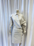 Philosophy Pinstriped Wrap Dress NWT