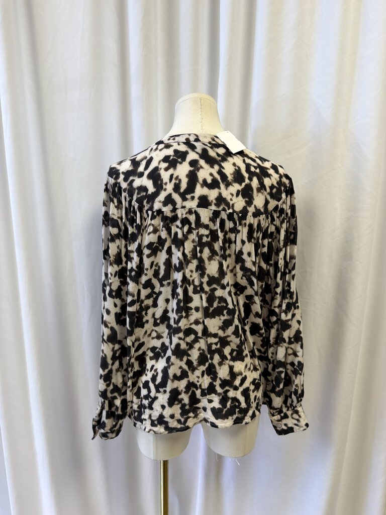 Rails Animal Print V-Neck Blouse