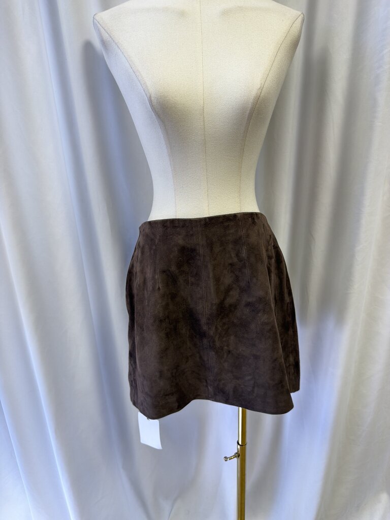 Sophia Richie Grainge Goat Leather Suede Skirt NWT (Originally $500)