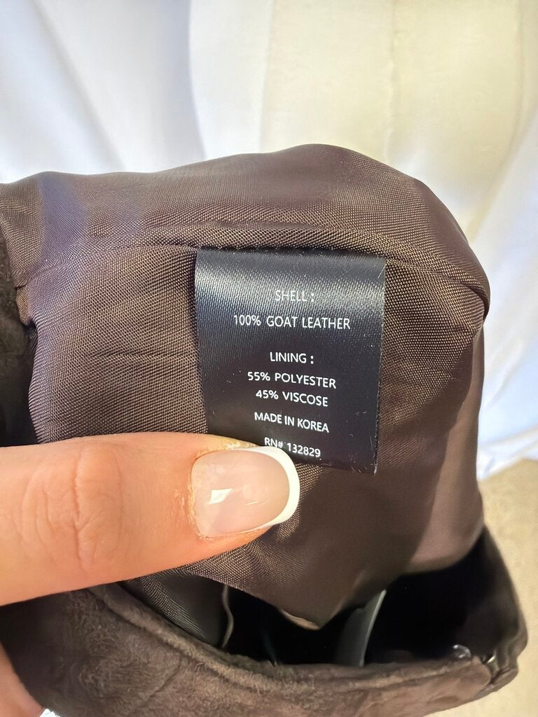 Sophia Richie Grainge Goat Leather Suede Skirt NWT (Originally $500)