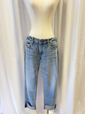 Rag & Bone Cuffed Low Rise Medium Wash Jean