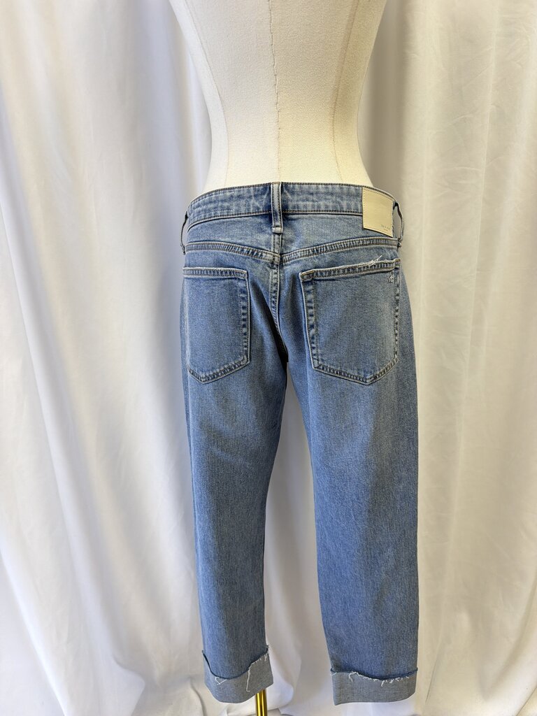 Rag & Bone Cuffed Low Rise Medium Wash Jean