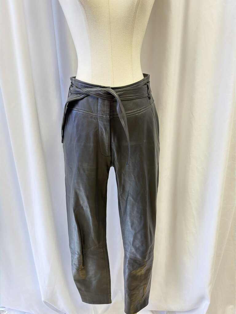 Veronica Beard Black Leather Pants