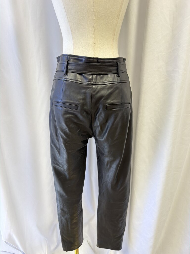 Veronica Beard Black Leather Pants