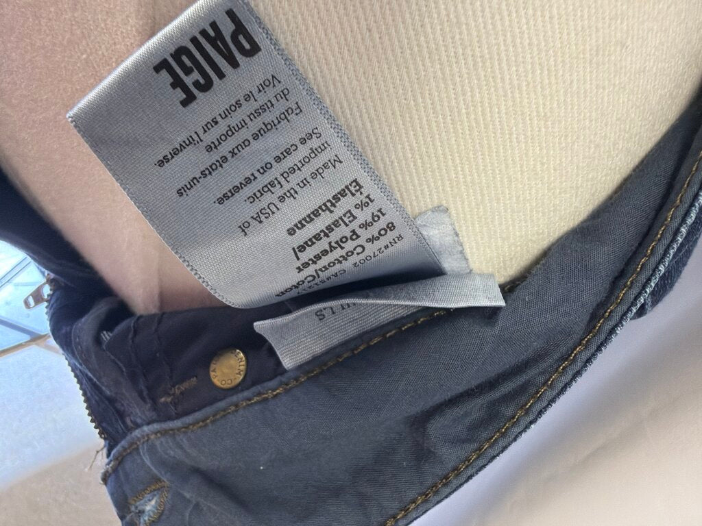 Paige Dark Straight Leg Jeans