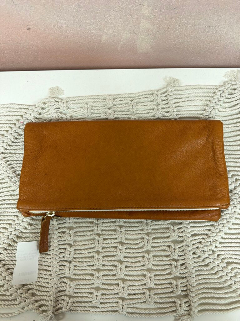Clare V. Leather Foldover Clutch