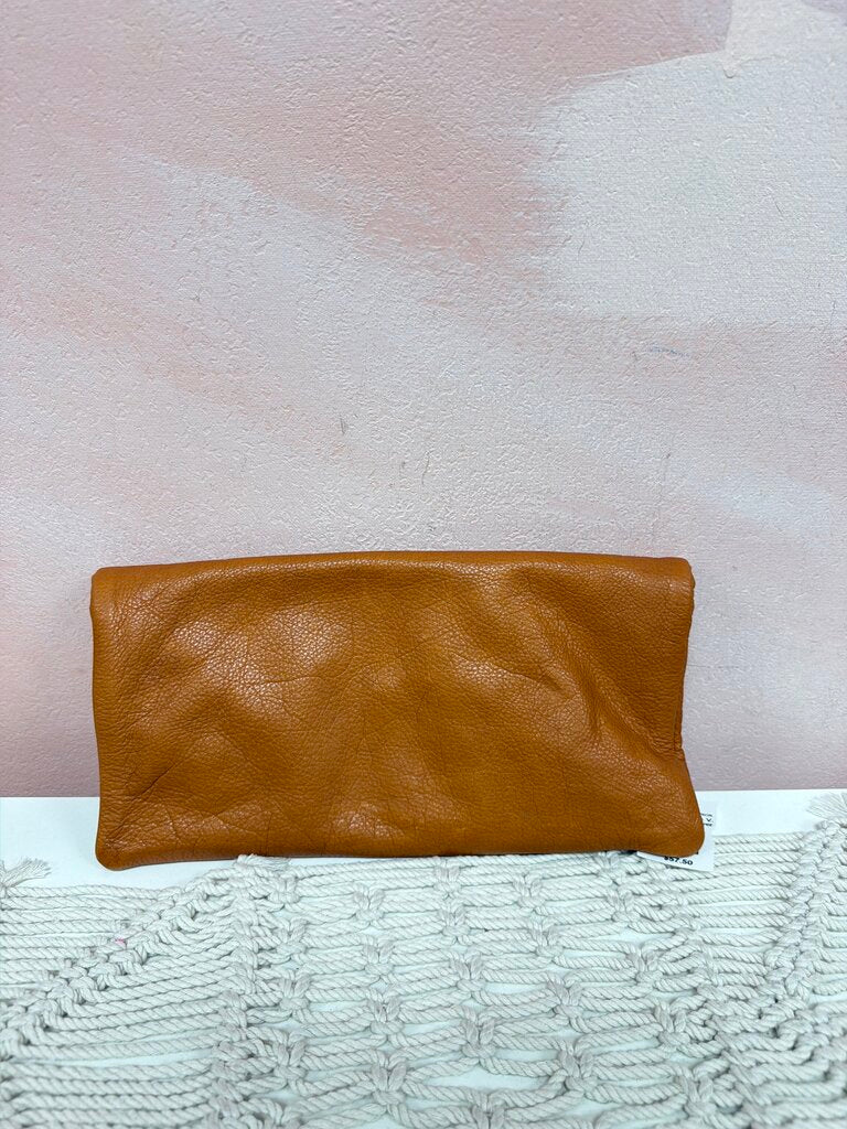 Clare V. Leather Foldover Clutch