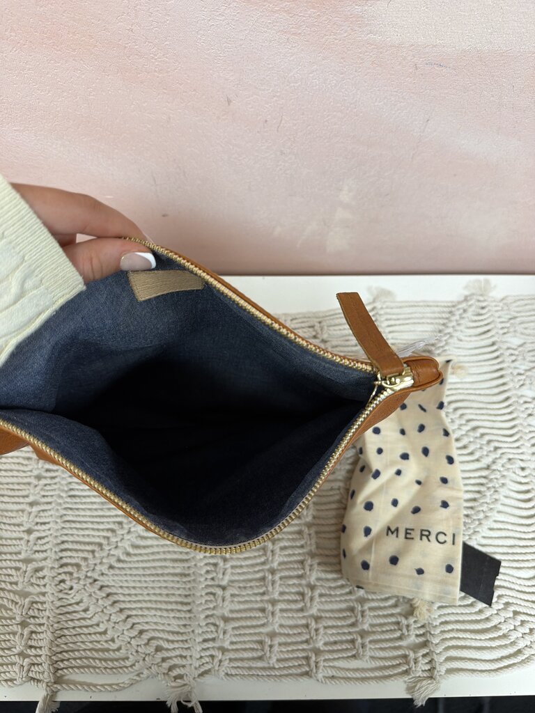 Clare V. Leather Foldover Clutch
