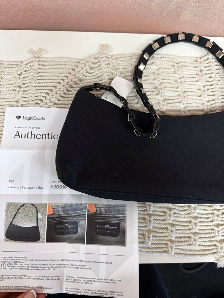 Ferragamo Nylon Baguette Shoulder Bag