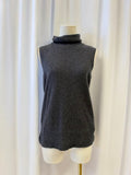 Saks Sleeveless Cashmere Turtleneck