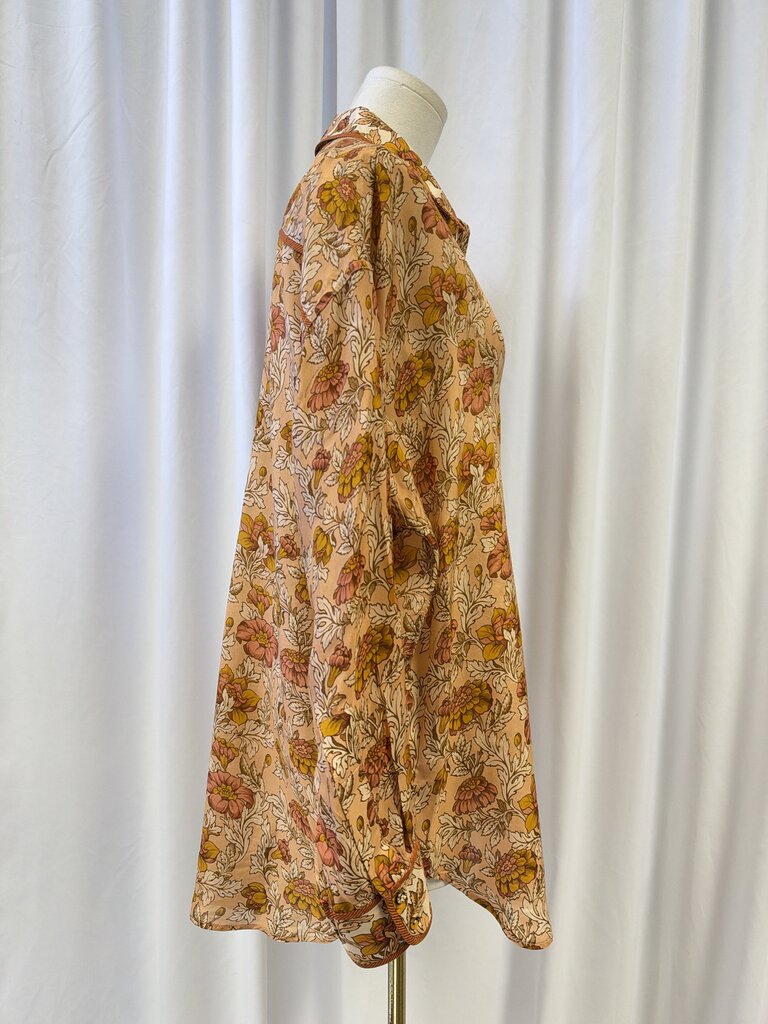Zimmermann Silk Floral Button Up Blouse