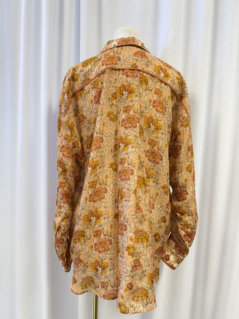 Zimmermann Silk Floral Button Up Blouse