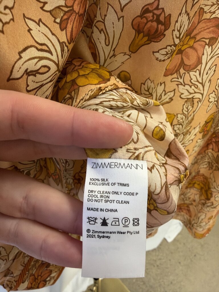 Zimmermann Silk Floral Button Up Blouse