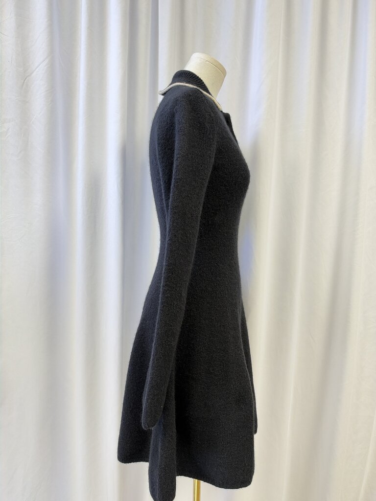 Staud Wool Blend Collared Mini Dress