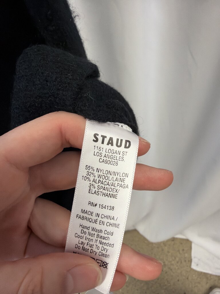 Staud Wool Blend Collared Mini Dress
