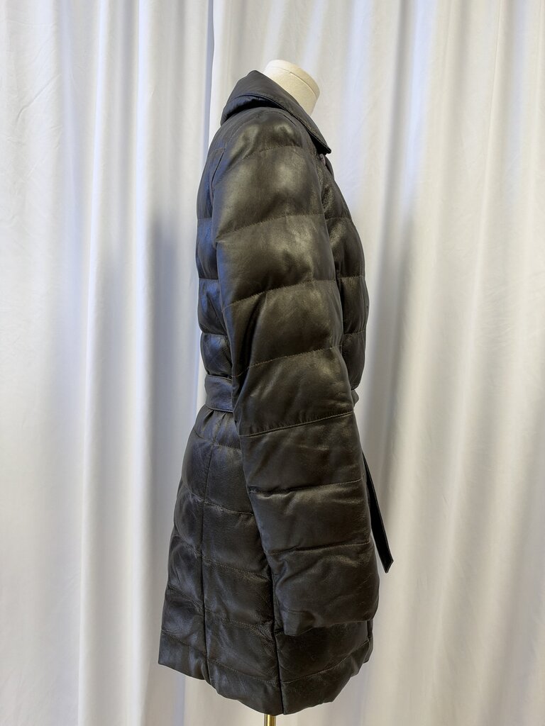 Landi Belted Metallic Down Coat