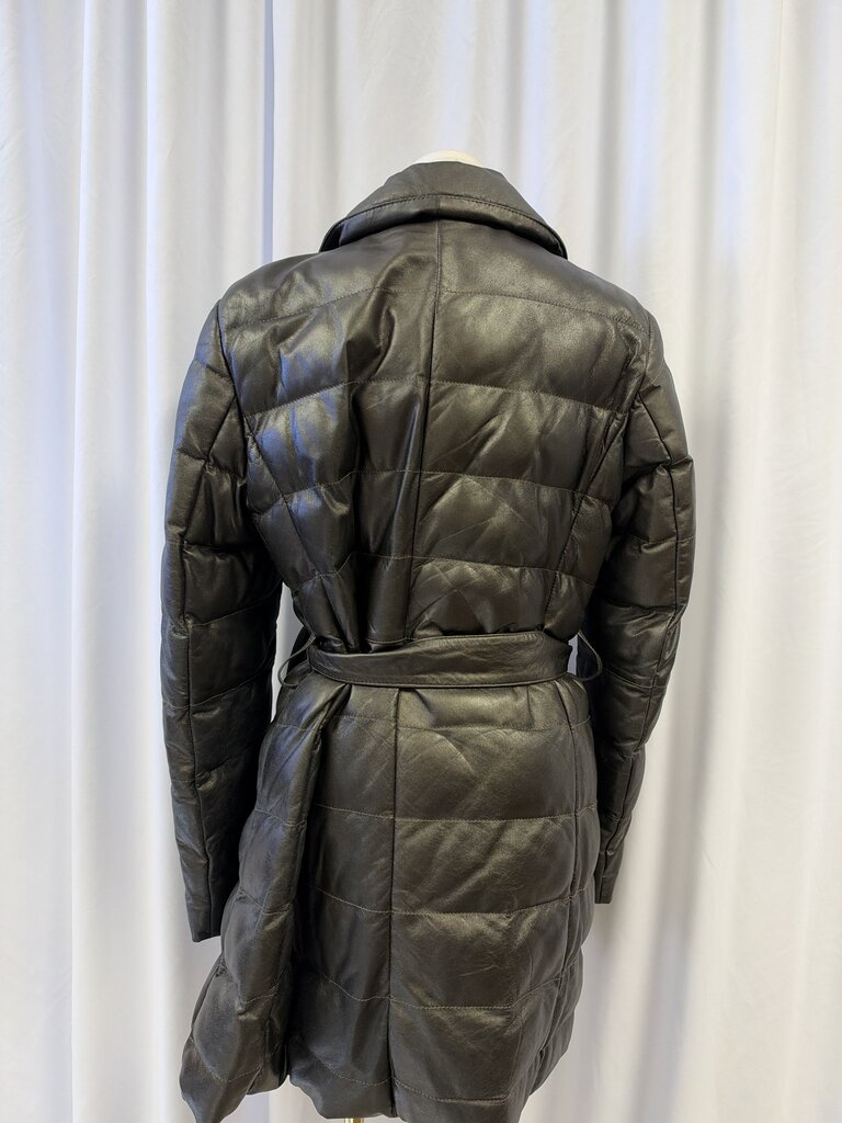 Landi Belted Metallic Down Coat